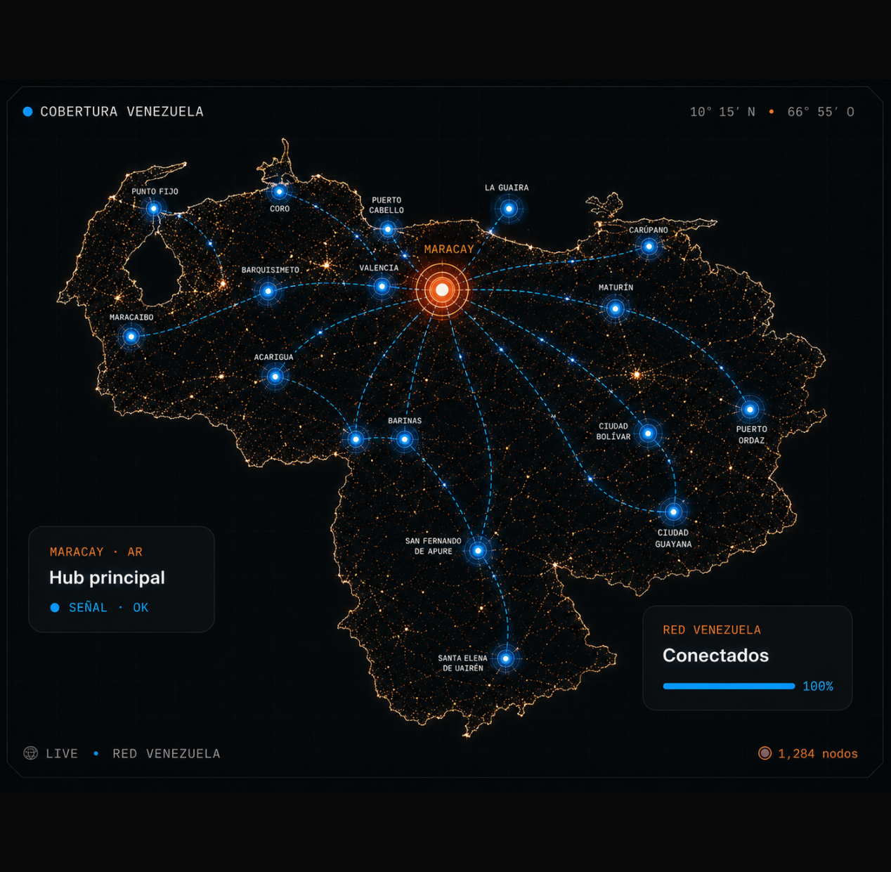 Mapa de Venezuela — Cobertura SK Suministros Informáticos